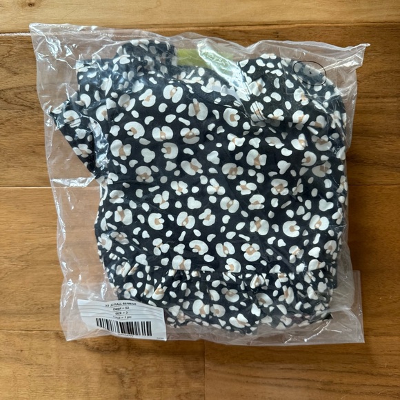 Brand New Janie & Jack Toddler Girl Black Floral 3/4 Sleeve Dress, Size 3, NWT - Picture 5 of 5